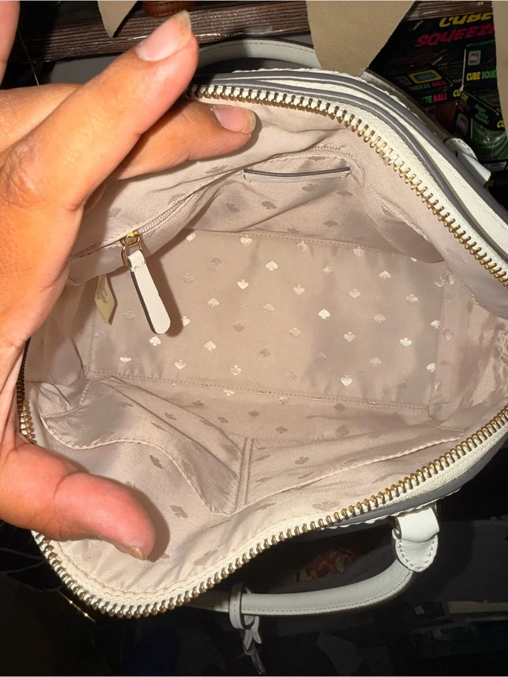 kate spade Straw Tote with White Leather Trim